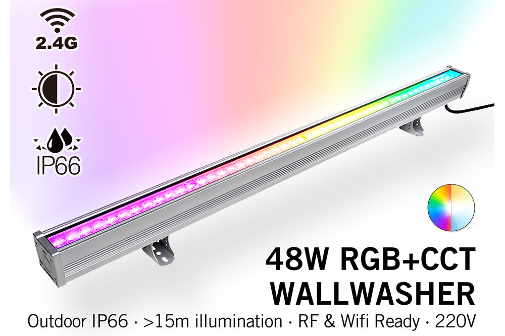 MiLight Milight Wall Washer RGB+Dual White - IP66 - 48Watt - 220Volt - 100CM