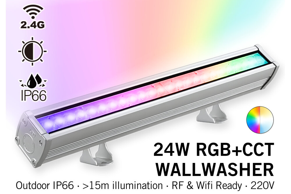 MiLight Milight Wall Washer RGB+Dual White - IP66 - 24Watt - 230Volt - 52CM