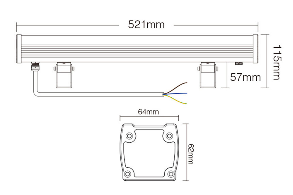MiLight Milight Wall Washer RGB+Dual White - IP66 - 24Watt - 230Volt - 52CM