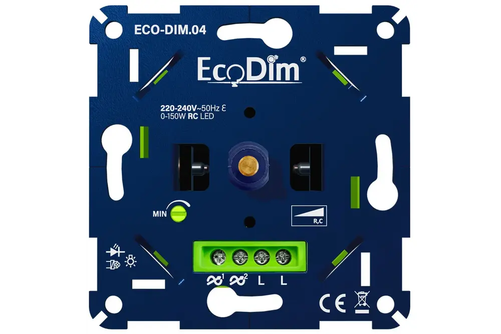 EcoDim ECO-DIM.04 Led dimmer universeel 0-150 W (Fase afsnijding / RC)