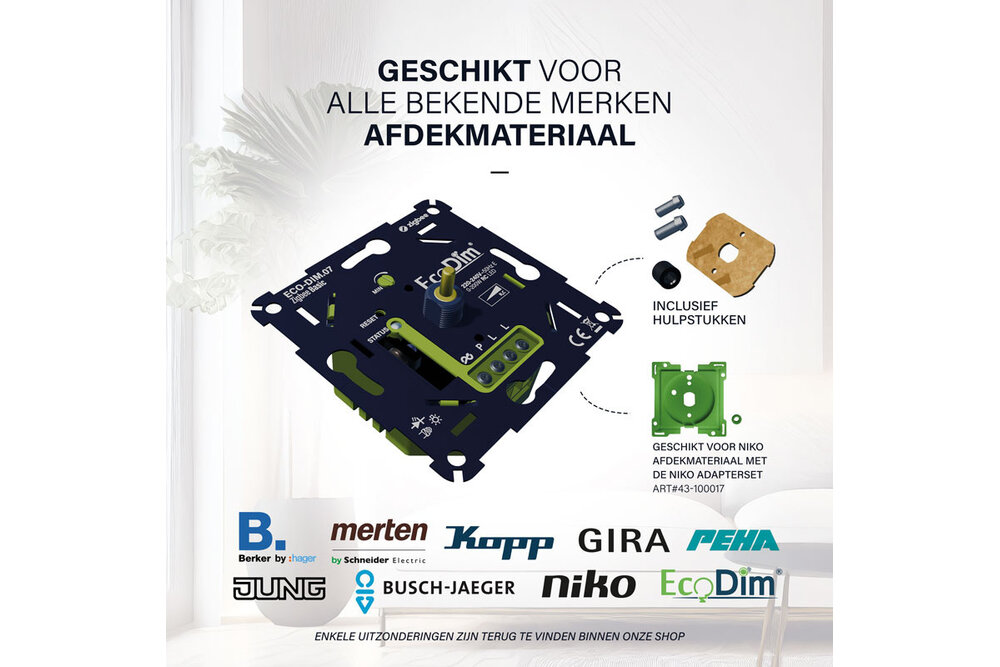 EcoDim ECO-DIM.07 Zigbee Basic Led dimmer universeel 0-200W (RC)