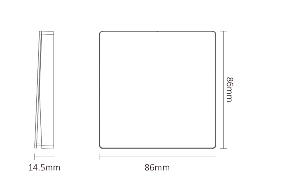 MiLight MiBoxer PUSH3 | 1 zonePUSH draadloos dimpaneel (2,4 GHz)