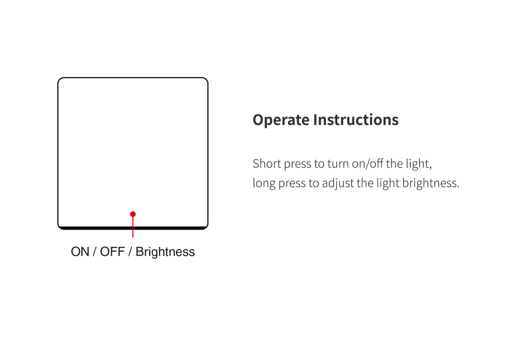MiLight MiBoxer PUSH3 | 1 zonePUSH draadloos dimpaneel (2,4 GHz)