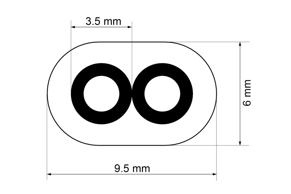 2-aderige kabel 2,5mm² 13AWG