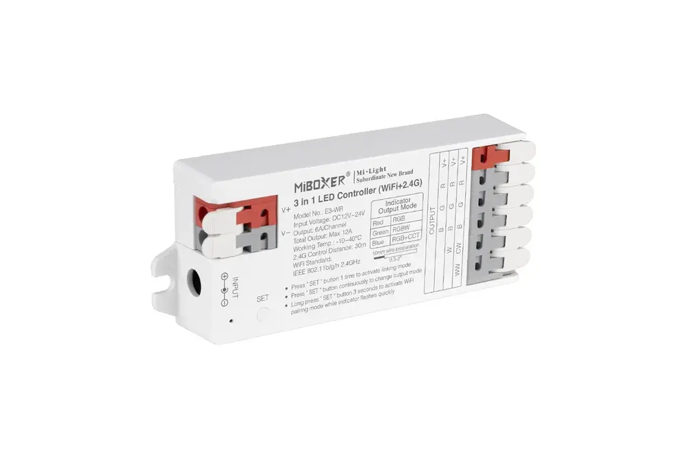 MiLight MiBoxer E3-WR 3-in-1 LED Controller RGB/RGBW/RGB+CCT WiFi+RF