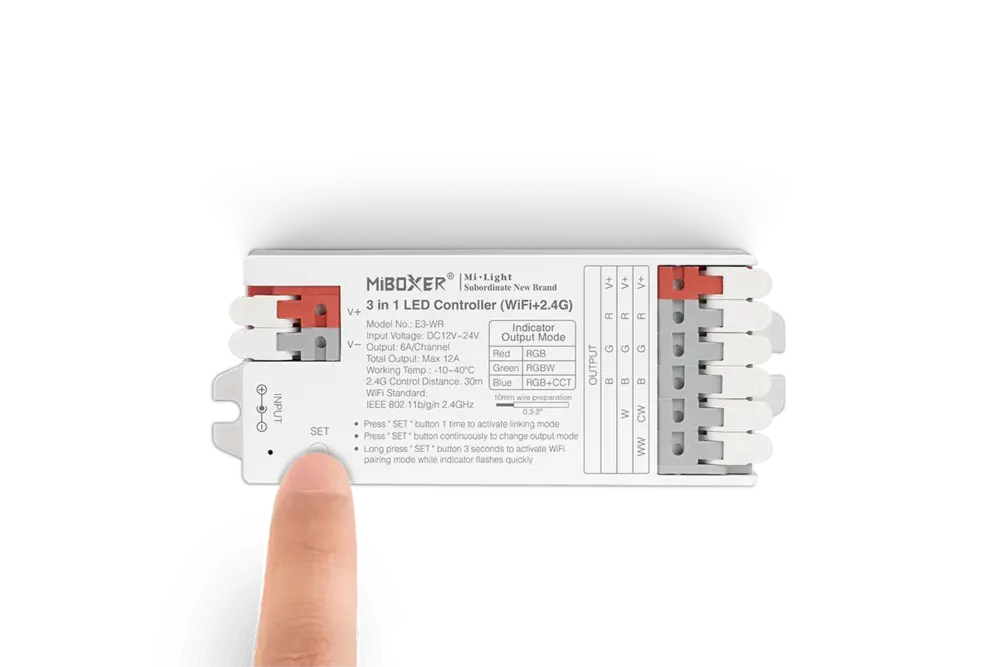 MiLight MiBoxer E3-WR 3-in-1 LED Controller RGB/RGBW/RGB+CCT WiFi+RF