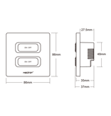 MiLight MiBoxer ESW2 2-zones Smart Wandschakelaar WiFi + 2.4G (wit)