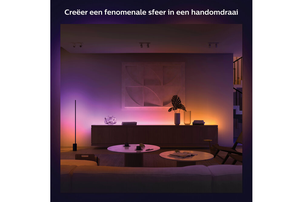 Philips Hue Philips Hue gradient lightstrip - wit en gekleurd licht - 2m - basis | 20 Watt