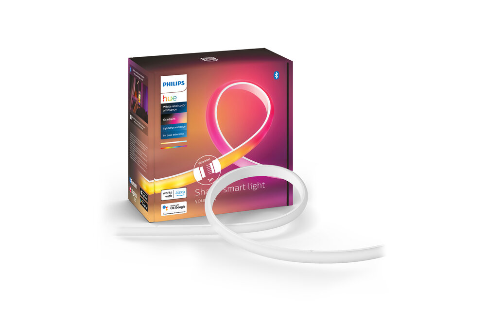 Philips Hue Philips Hue gradient lightstrip - wit en gekleurd licht - 1m - uitbreiding | 12 Watt