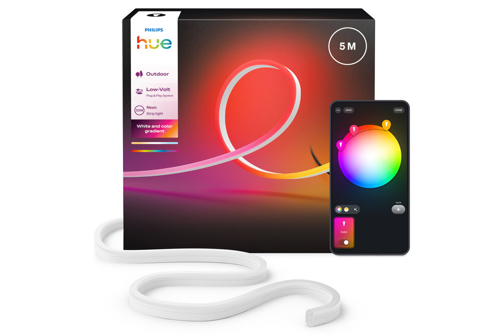 Philips Hue Philips Hue Neon LED strip voor buiten 5 m | 1100 lumen (totaal) | 30 Watt
