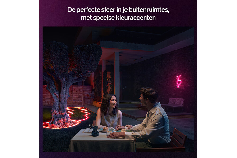 Philips Hue Philips Hue Neon LED strip voor buiten 5 m | 1100 lumen (totaal) | 30 Watt