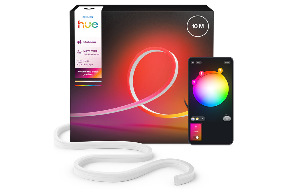 Philips Hue Philips Hue Neon LED strip voor buiten 10 m | 1100 lumen (totaal) | 30 Watt