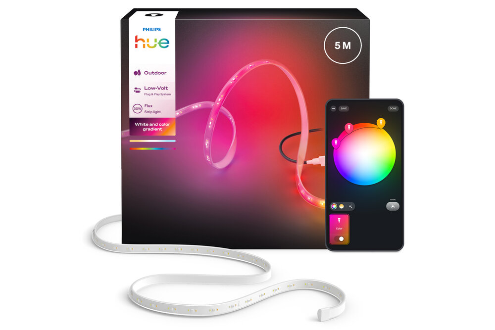 Philips Hue Philips Hue Flux LED strip voor buiten 5 m | 3000 lumen (totaal) | 30 Watt