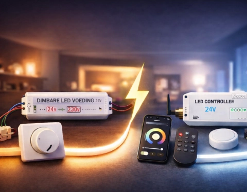 LED-strip dimmen zonder frustratie: dimbare voeding of controller?
