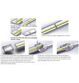 IP68 Waterdichte COB LED koppelstuk voor Dual White of RGB COB ledstrips, soldeervrij. Voor 10-12mm ledstrips