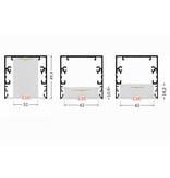 LUMAX502 53mm opbouw Led Profiel 1m-2m