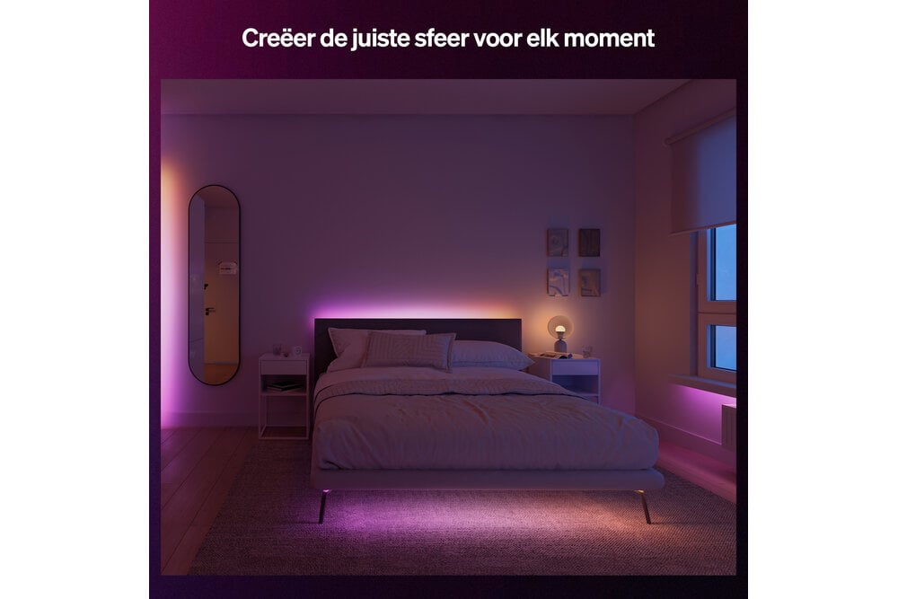 Philips Hue Essential Philips Hue Essential LED Strip - 10m - Gekleurd licht - Dimbaar - Knip op maat- Bediening via onze app of met je stem | 27.2 Watt