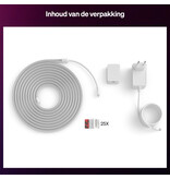 Philips Hue Essential Philips Hue Essential Flex LED Strip - 5m - Gekleurd neonlicht - Dimbaar - Buig in elke vorm - Bediening via onze app of met je stem | 19 Watt