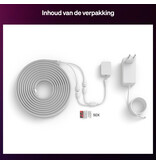 Philips Hue Essential Philips Hue Essential Flex LED Strip - 10m (2 x 5m LED strip) - Gekleurd neonlicht - Dimbaar - Buig in elke vorm - Bediening via onze app of met je stem | 39.5 Watt