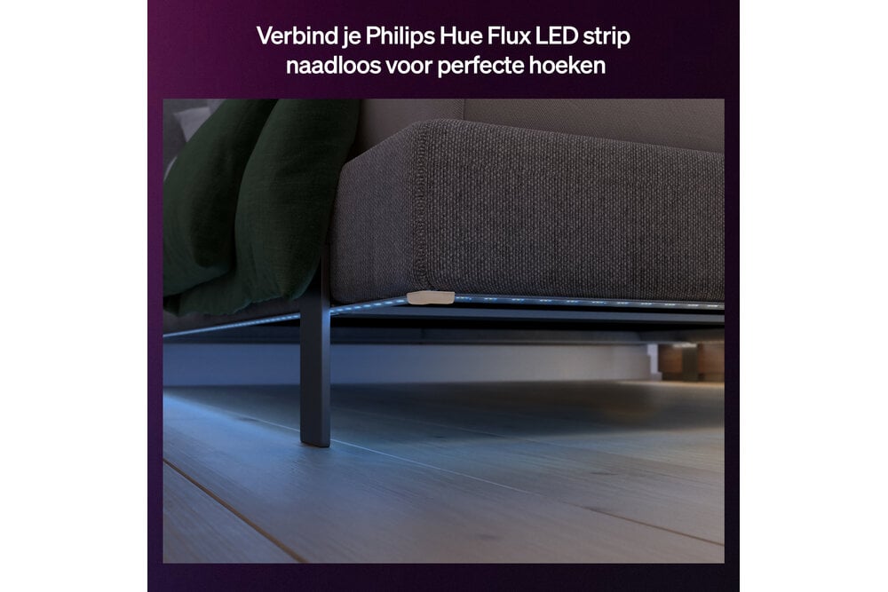 Philips Hue Philips Hue Flux Hoekconnector - Verbindt 2 hoekstrips in 90° hoek - Doorlopende gelijkmatige lichtlijn - 4 stuks