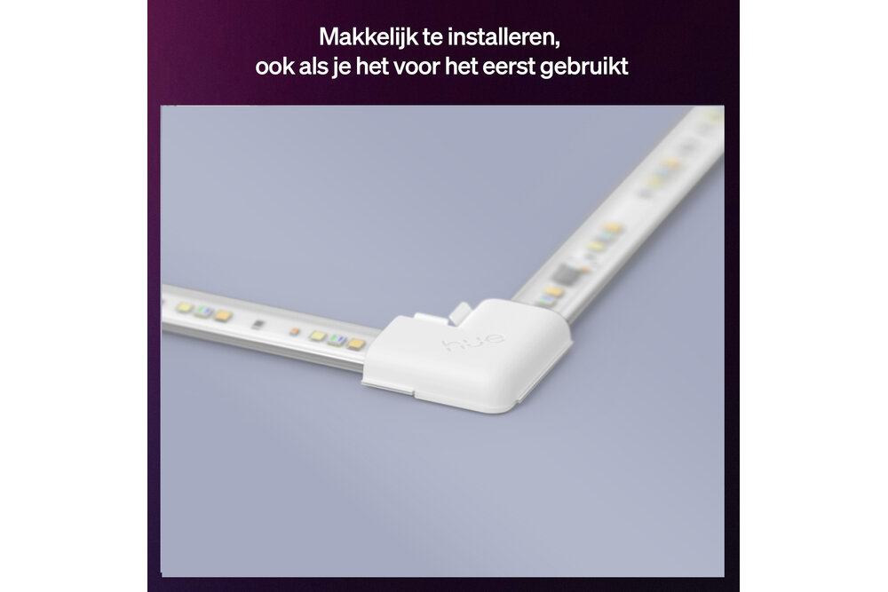 Philips Hue Philips Hue Flux Hoekconnector - Verbindt 2 hoekstrips in 90° hoek - Doorlopende gelijkmatige lichtlijn - 4 stuks