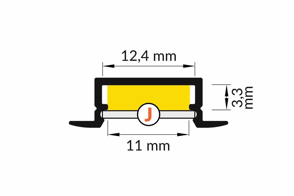LUMO RS  12mm Verzonken Led Profiel 1m-2m