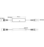 MiLight Mini Enkelkleurige LED strip controller 6A, 12V-24V (LOS)