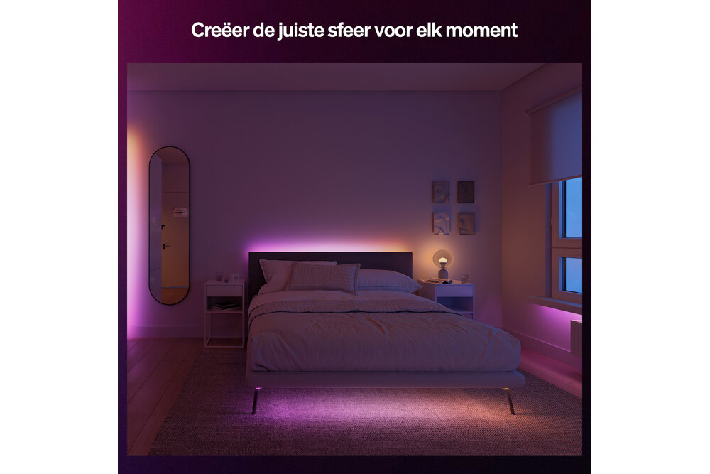 Philips Hue Essential Philips Hue Essential LED Strip - 5m - Gekleurd licht - Dimbaar - Knip op maat- Bediening via onze app of met je stem | 15.3 Watt
