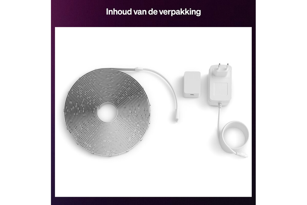 Philips Hue Essential Philips Hue Essential LED Strip - 10m - Gekleurd licht - Dimbaar - Knip op maat- Bediening via onze app of met je stem | 27.2 Watt