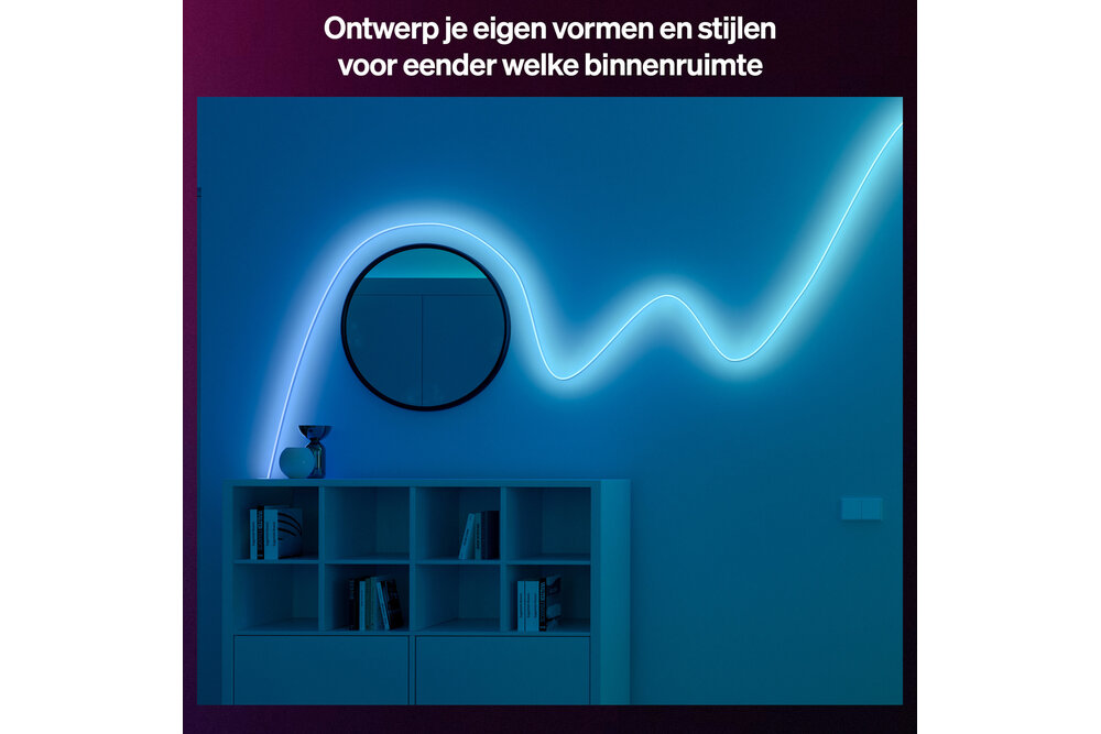 Philips Hue Essential Philips Hue Essential Flex LED Strip - 5m - Gekleurd neonlicht - Dimbaar - Buig in elke vorm - Bediening via onze app of met je stem | 19 Watt