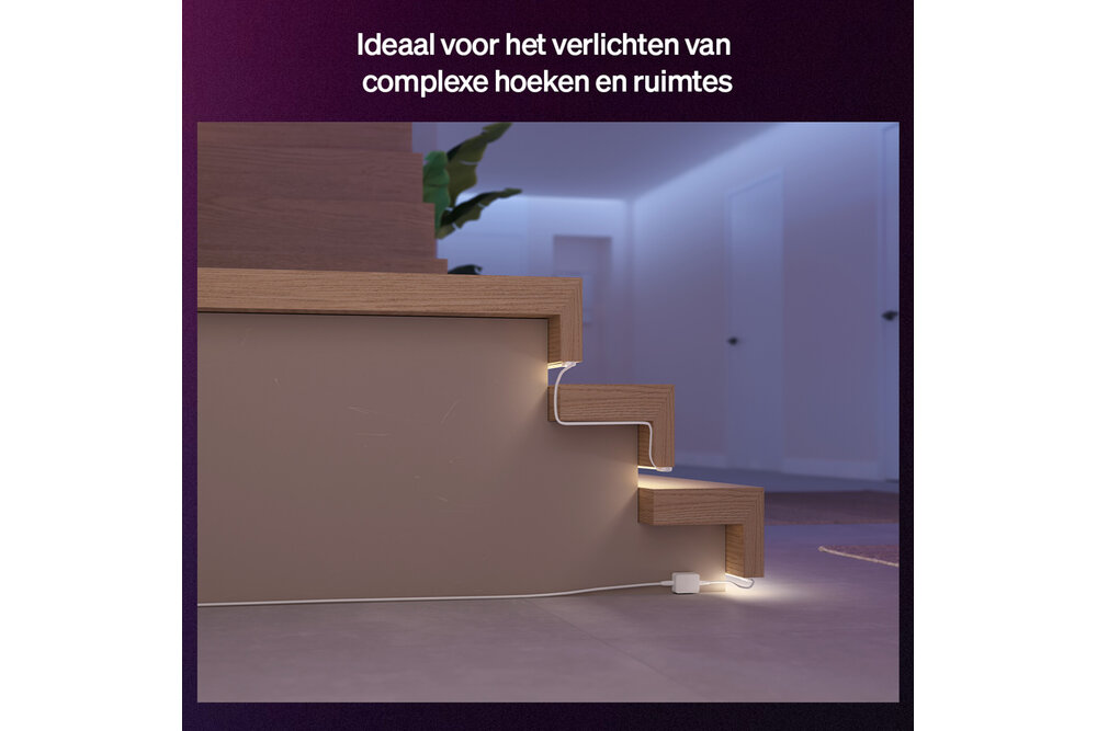 Philips Hue Philips Hue Flux Verbindingskabel -  Creëert lichtvrije zones - 50 cm lang - Flexibele en eenvoudige installatie - 4 stuks