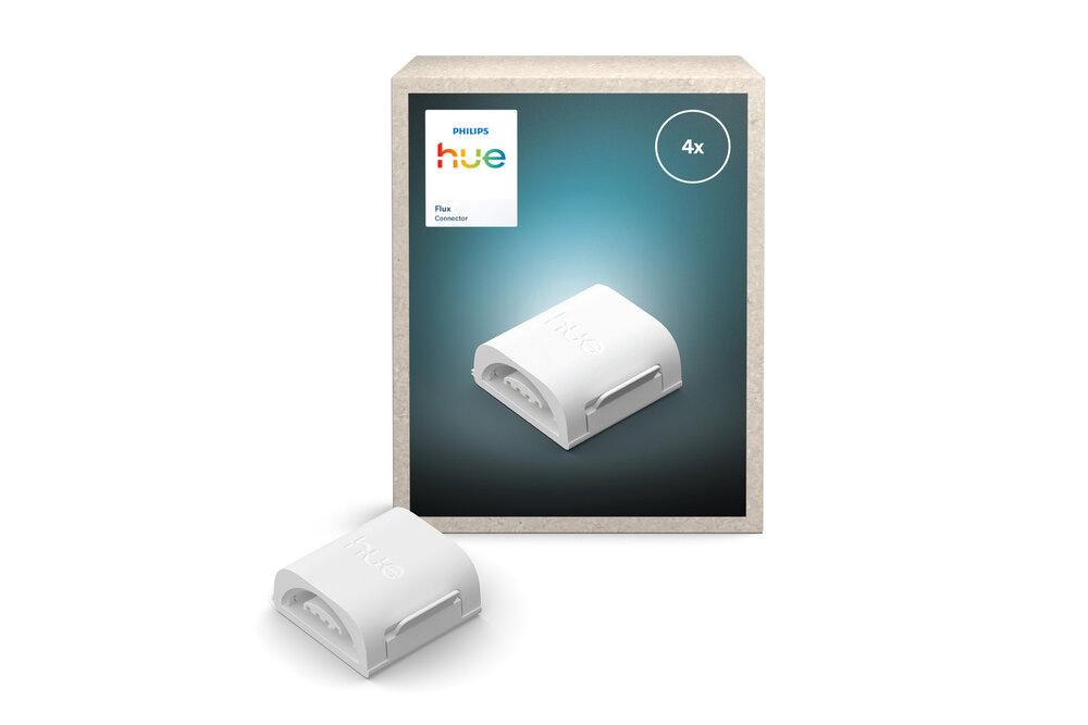 Philips Hue Philips Hue Flux Connector - Verbindt 2 Flux LED strips in een rechte lijn - Doorlopende gelijkmatige lichtlijn - 4 stuks