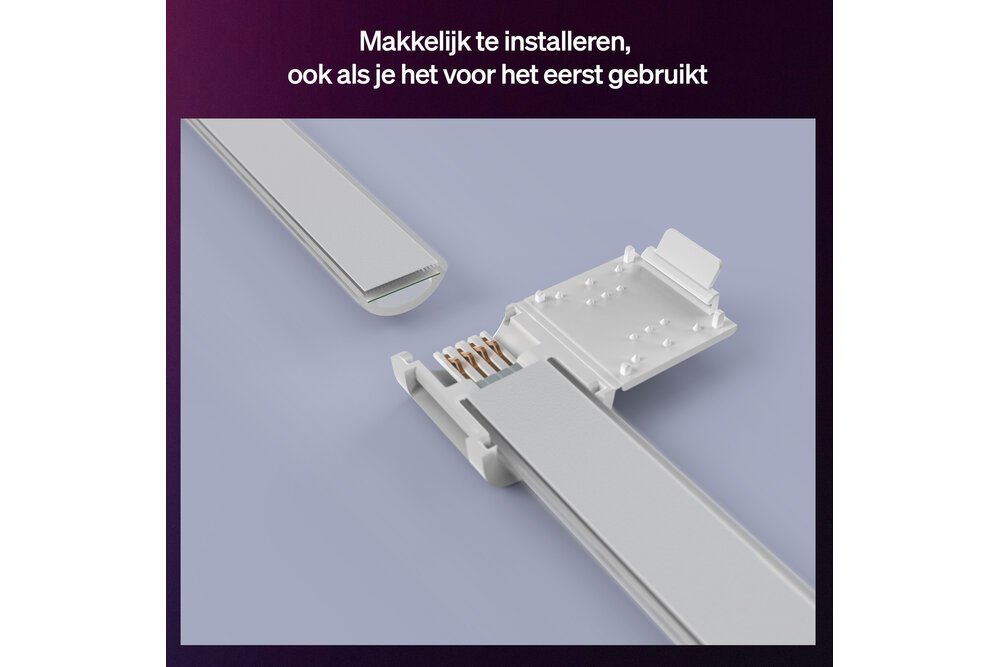 Philips Hue Philips Hue Flux Connector - Verbindt 2 Flux LED strips in een rechte lijn - Doorlopende gelijkmatige lichtlijn - 4 stuks