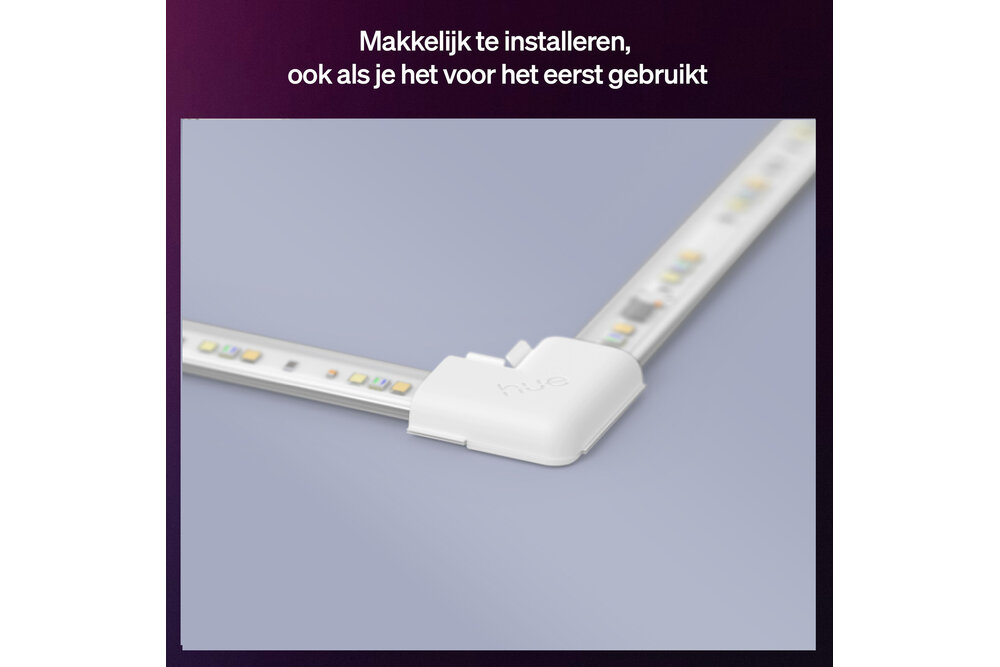 Philips Hue Philips Hue Flux Hoekconnector - Verbindt 2 hoekstrips in 90° hoek - Doorlopende gelijkmatige lichtlijn - 4 stuks