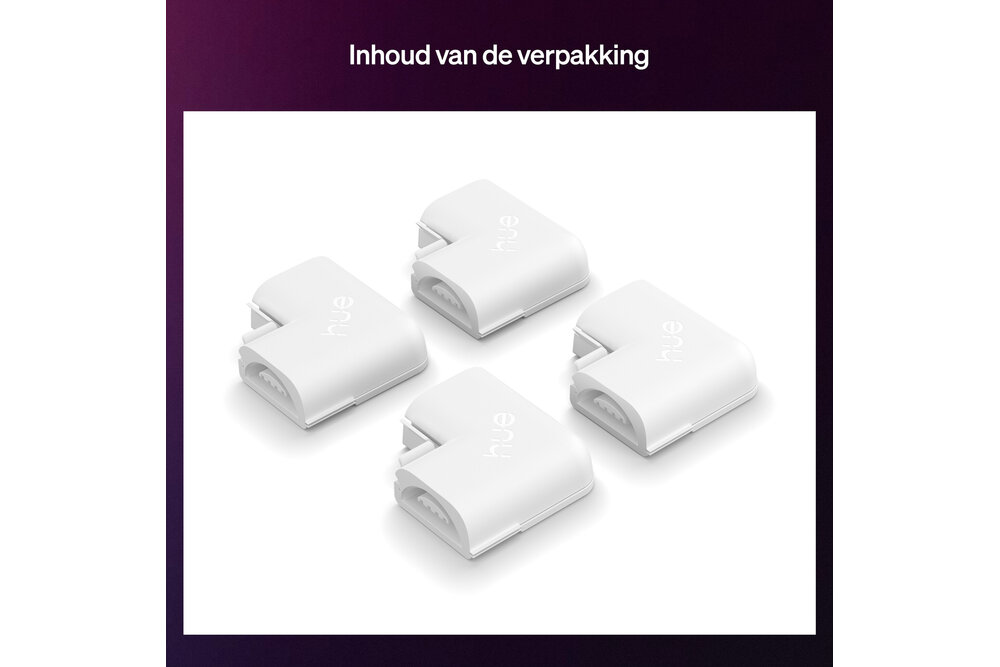 Philips Hue Philips Hue Flux Hoekconnector - Verbindt 2 hoekstrips in 90° hoek - Doorlopende gelijkmatige lichtlijn - 4 stuks
