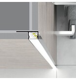 EDGE TS180 12mm Zwart verzonken Led Profiel voor tegels en stucwerk