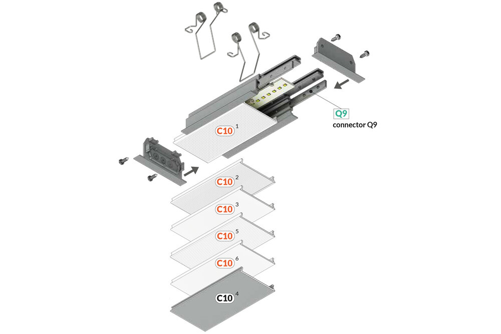 LUMAX501 RS 53mm verzonken Led Profiel 1m-2m