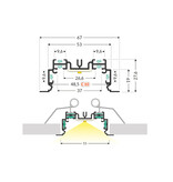 LUMAX501 RS 53mm verzonken Led Profiel 1m-2m