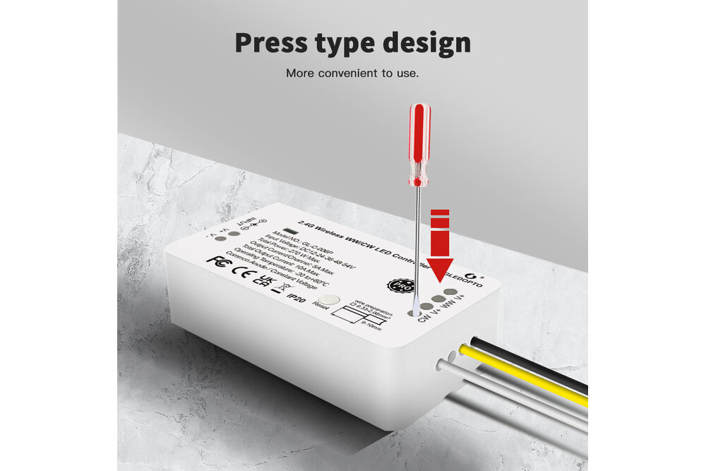 Dual White Gledopto GL-C-006P Zigbee Controller | 12-54 Volt 270W