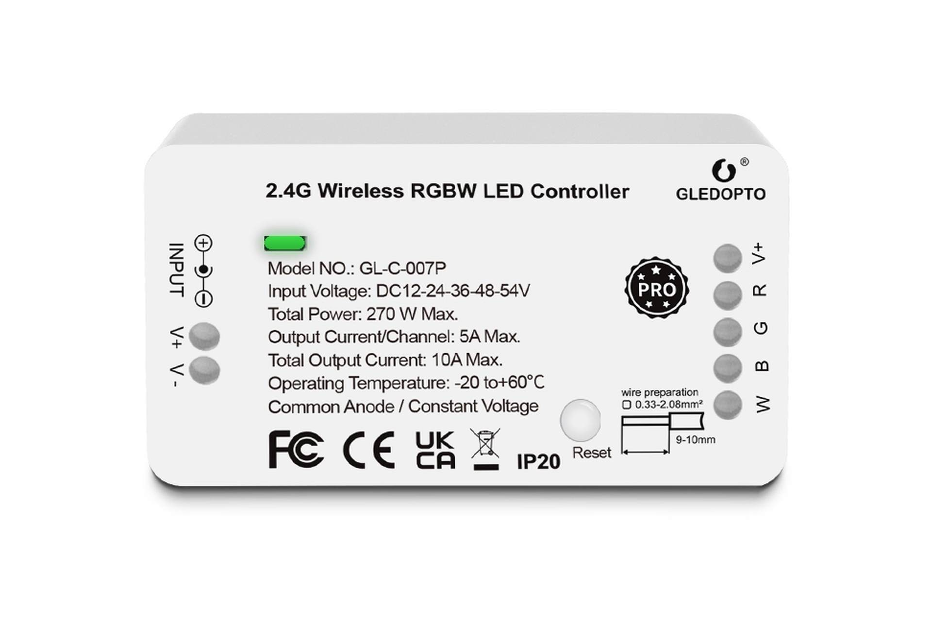 GLEDOPTO RGBW Gledopto Zigbee Pro Controller GL-C-007P ZLL Compatibel | 12-54 Volt