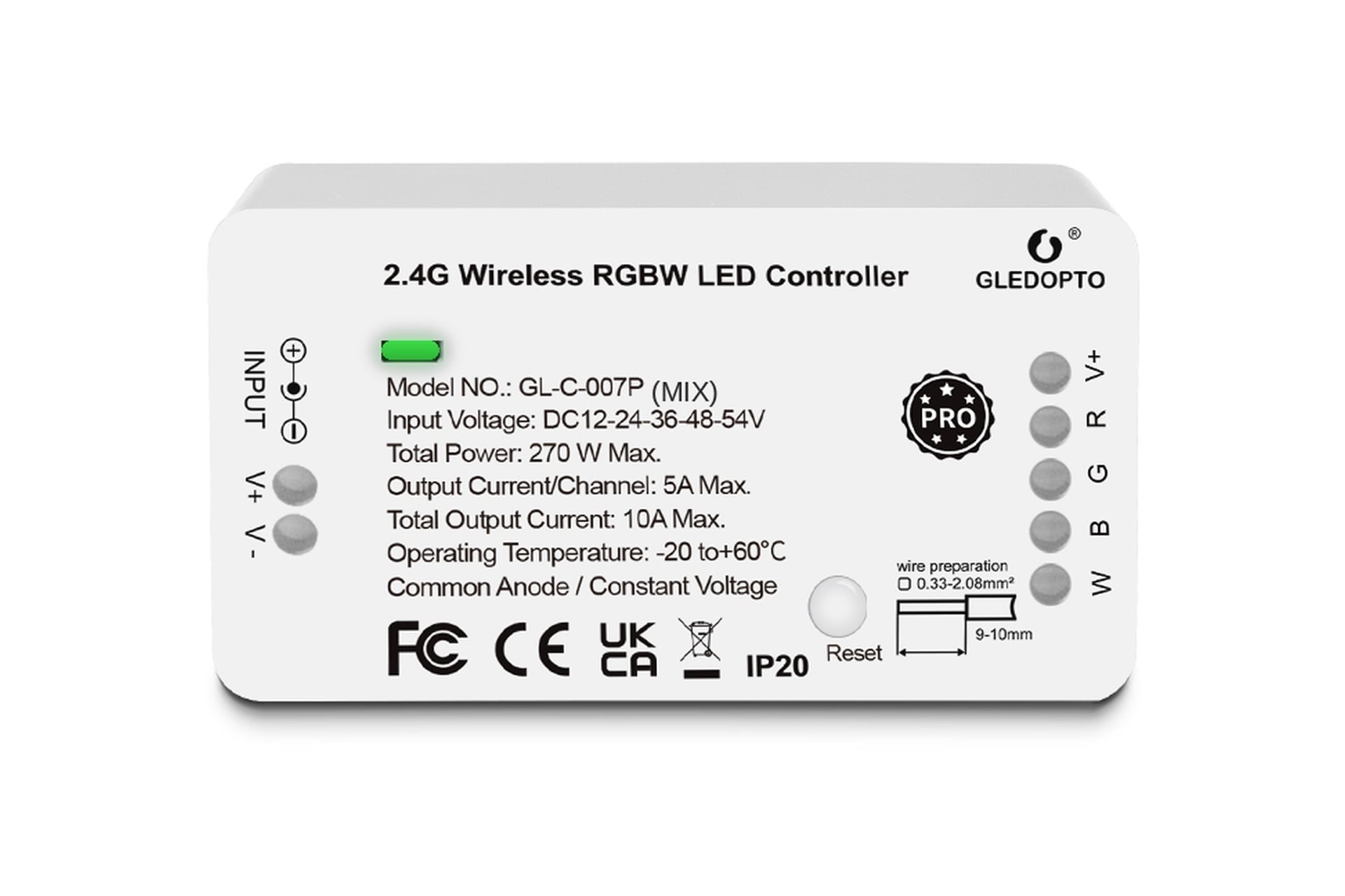 GLEDOPTO RGBW Gledopto Zigbee Pro Controller GL-C-007P MIX Compatibel | 12-54 Volt