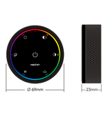 MiLight MiBoxer K6 2.4G RF RGB/RGBW/RGB+CCT Draai/Knop Afstandsbediening met Kleurenring, Kleurtemperatuur & DimfunctieAAA Batterijen