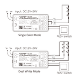 MiLight MiBoxer SMZ2 – Matter over Thread + RF 2.4G Enkelkleur/Dual White CCT Dimmer LED Controller (2-in-1)