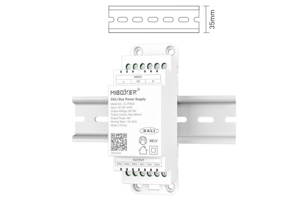 MiLight MiBoxer DL-POW2 – DALI Bus Voeding (DIN Rail)