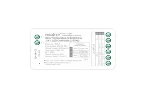MiLight MiBoxer SR2-2 – Multichannel Kleurtemperatuur & Helderheid 3-in-1 LED Controller RF 2.4GHz | 12-24V 12A