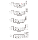 MiLight MiBoxer MLZ5  Matter over Thread + RF 2.4G Enkelkeur/DualWhite/RGB/RGBW/RGBCCT–LED Controller (5-in-1) | 12V-48V 15A
