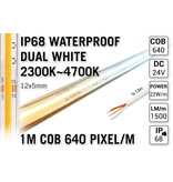AppLamp ProLine 1m IP68 PRO LINE COB Dual Wit 2300K~4700K CCT Led Strip |  COB 640 Pixels pm 24V - Losse Strip