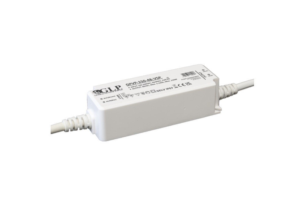 GLP Waterdichte Voeding DC 48V 150 Watt 3.125 Ampère  - Kunststof behuizing