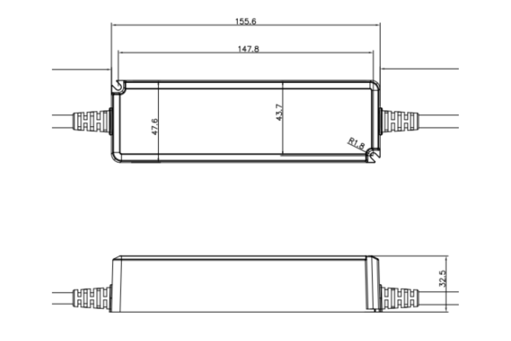 GLP Waterdichte Voeding DC 48V 150 Watt 3.125 Ampère  - Kunststof behuizing