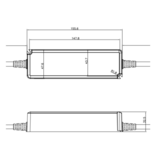 GLP Waterdichte Voeding DC 48V 150 Watt 3.125 Ampère  - Kunststof behuizing